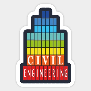 Best design civil engineering, buildings engineer Sticker